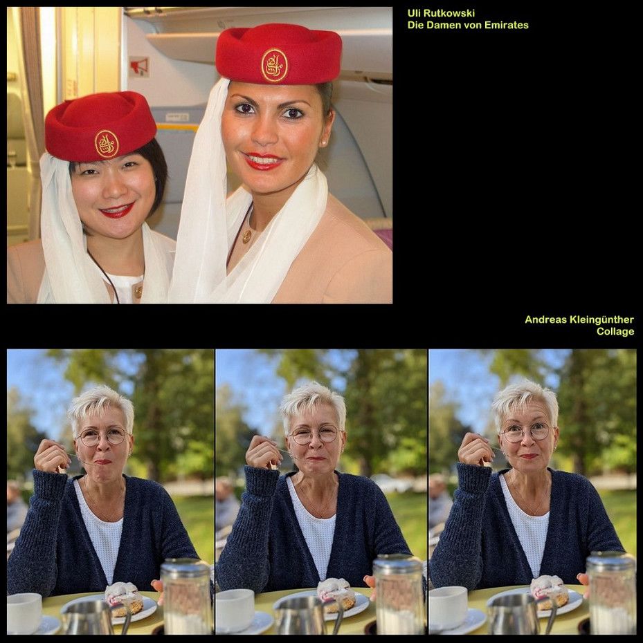 Die Damen von Emirates, Collage